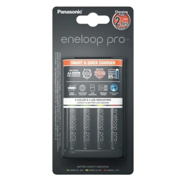 Batterieladegerät Panasonic K-KJ55HCD40E Batterien x 4