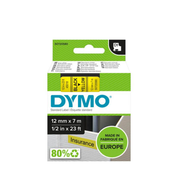 Klebeetiketten Dymo S0720580 Schwarz/Gelb – Bild 3