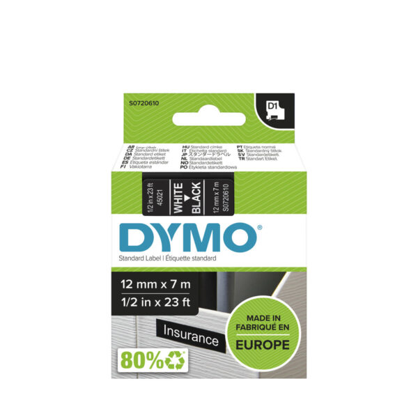 Beschichtete Bänder Dymo S0720610 Schwarz Weiß/Schwarz – Bild 3