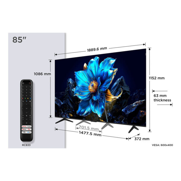 Smart TV TCL 85P7K 85" 4K Ultra HD HDR QLED – Bild 5