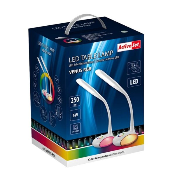 Tischlampe Activejet AJE-VENUS RGB Weiß Kunststoff 5 W 16 x 5 x 16 cm – Bild 8