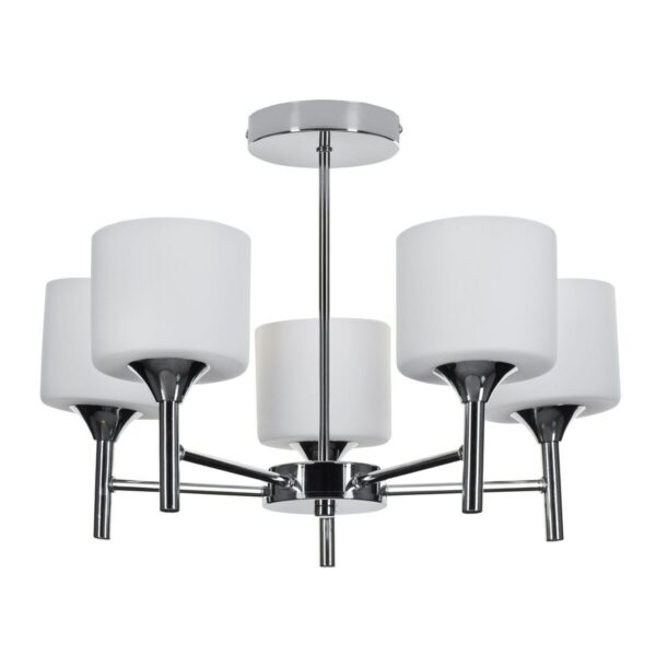 Deckenlampe Activejet AJE-MIRA 5P Weiß Silberfarben Metall 40 W 47,5 x 34 x 47,5 cm – Bild 5