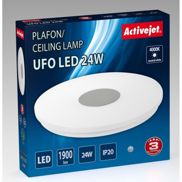 Deckenlampe Activejet AJE-UFO 24W Weiß Silberfarben 80 24 W Metall (4000 K) (1 Stück) – Bild 2