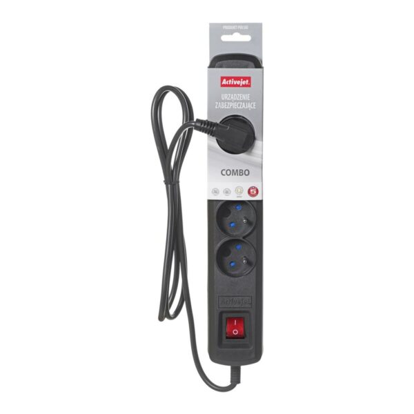 Steckerleiste mit 5 Steckdosen und Schalter Activejet ACP-5GN (3 m) – Bild 4
