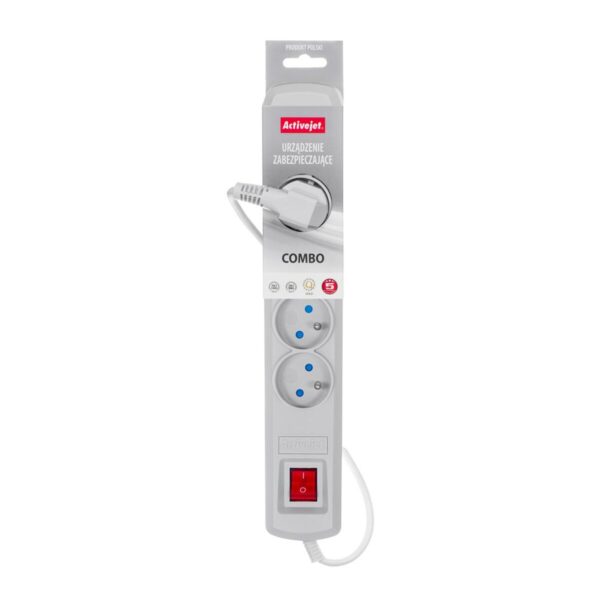 Steckerleiste mit 5 Steckdosen und Schalter Activejet ACP-5GN (5 m) – Bild 3