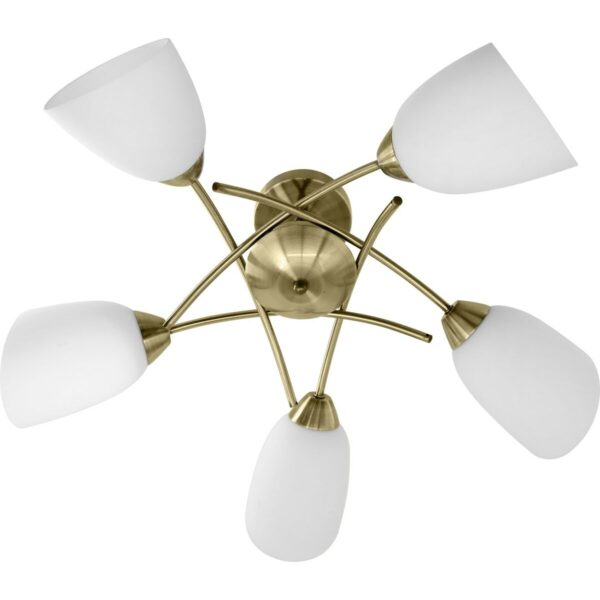 Deckenlampe Activejet NIKITA 5P Patyna Weiß Metall Glas 200 W – Bild 2