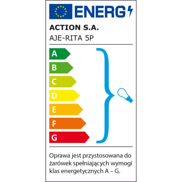 Deckenlampe Activejet Rita Metall Glas 40 W 230 V – Bild 6