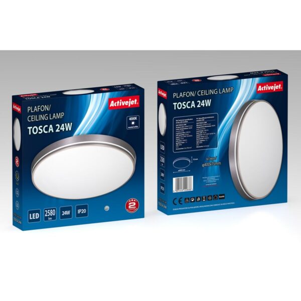 Deckenlampe Activejet AJE-TOSCA 24W Grau 80 24 W (4000 K) – Bild 5