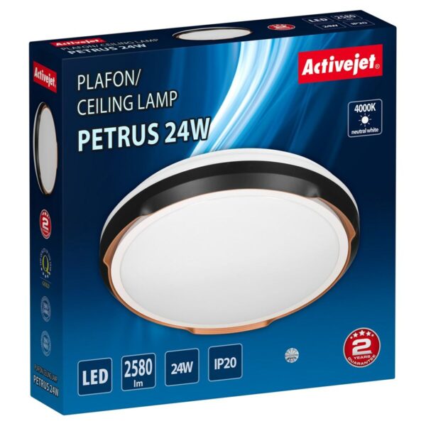 Deckenlampe Activejet AJE-PETRUS 24W Weiß Schwarz Kupfer 80 24 W (4000 K) – Bild 5