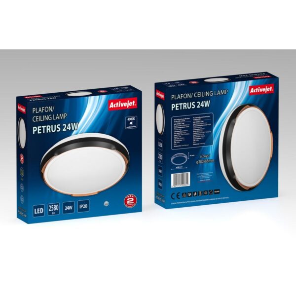 Deckenlampe Activejet AJE-PETRUS 24W Weiß Schwarz Kupfer 80 24 W (4000 K) – Bild 6
