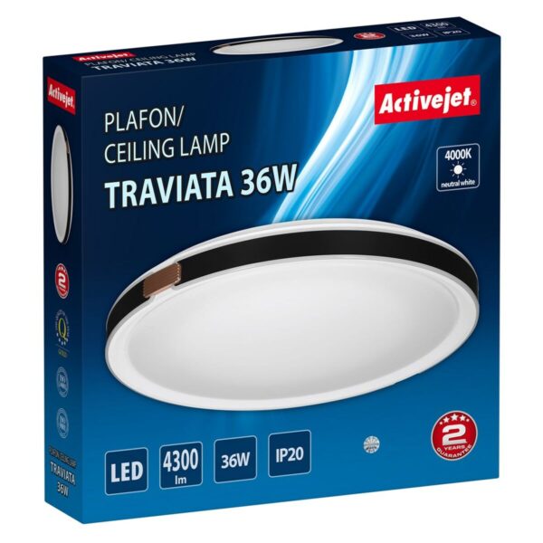 Deckenlampe Activejet AJE-TRAVIATA 36W Weiß Schwarz 80 36 W (4000 K) – Bild 4