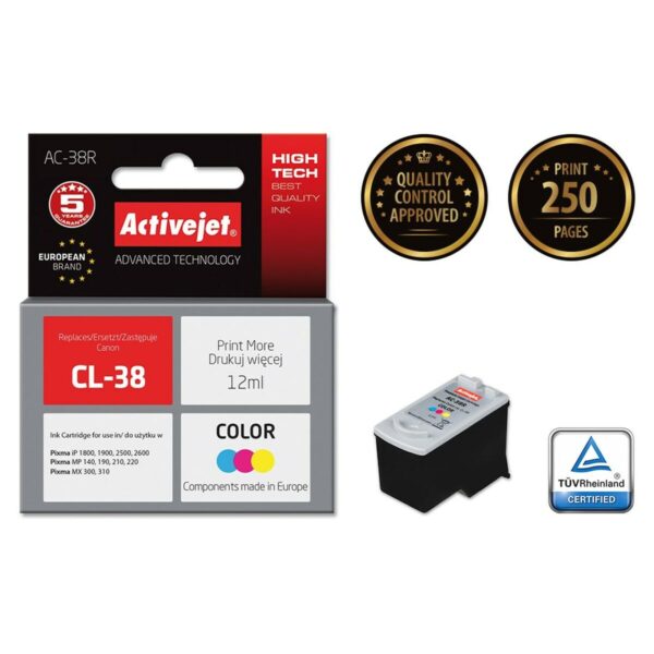 Original Tintenpatrone Activejet AC-38R Zyanblau/Magenta/Gelb – Bild 2