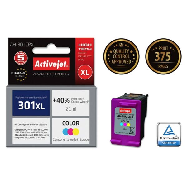 Original Tintenpatrone Activejet AH-301CRX Zyanblau/Magenta/Gelb – Bild 2