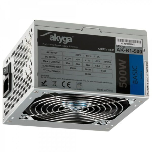Stromquelle Akyga AK-B1-500 500 W RoHS CE Verkabelt ATX – Bild 3