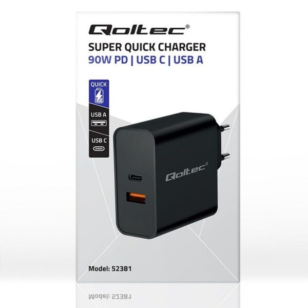 Wandladegerät Qoltec 52381 Schwarz 90 W (1 Stück) – Bild 8