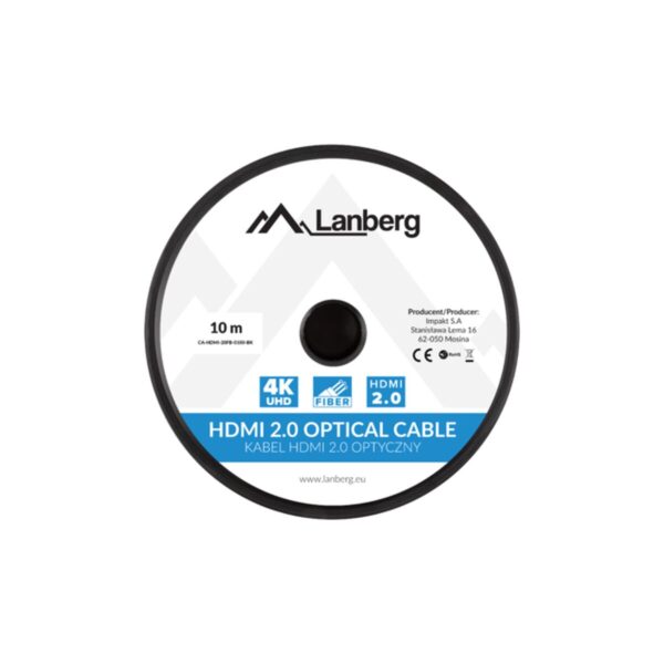HDMI Kabel Lanberg CA-HDMI-20FB-0100-BK Schwarz 10 m – Bild 3