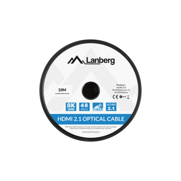 HDMI Kabel Lanberg CA-HDMI-30FB-0100-BK Schwarz 10 m – Bild 2