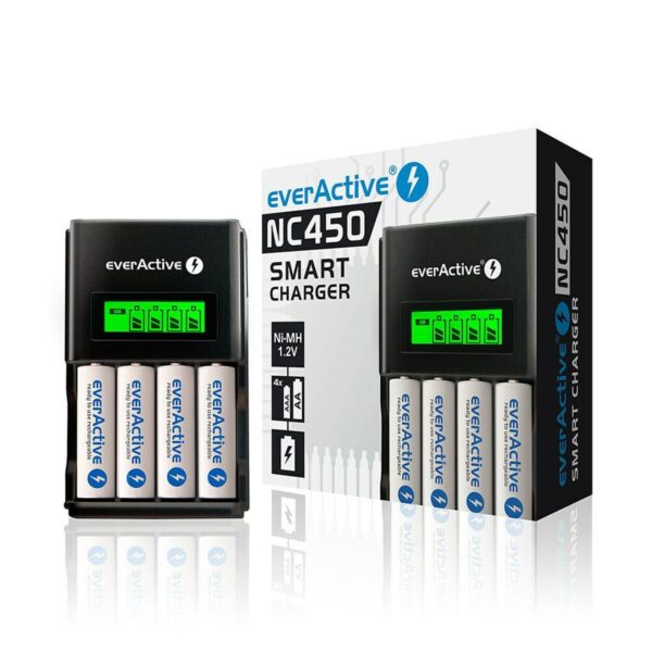 Akku-Ladegerät EverActive NC450B Batterien x 4 – Bild 7