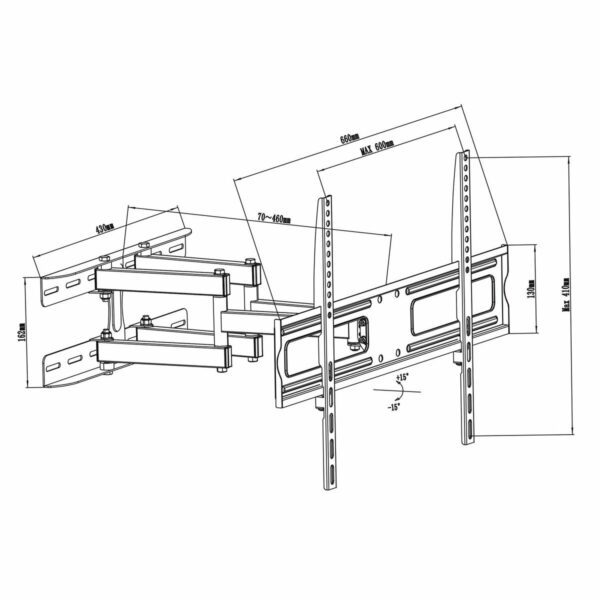 TV Halterung MacLean MC-762 70" 37" 30 Kg – Bild 3