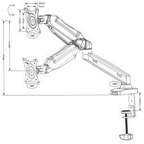 Bildschirm-Träger für den Tisch MacLean MC-860 27" 13" – Bild 6