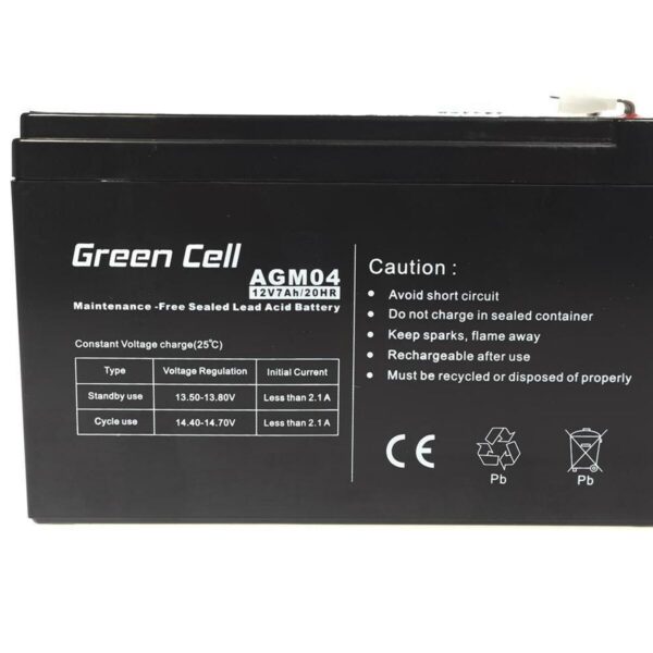 Batterie für Unterbrechungsfreies Stromversorgungssystem USV Green Cell AGM04 7 Ah 12 V – Bild 3