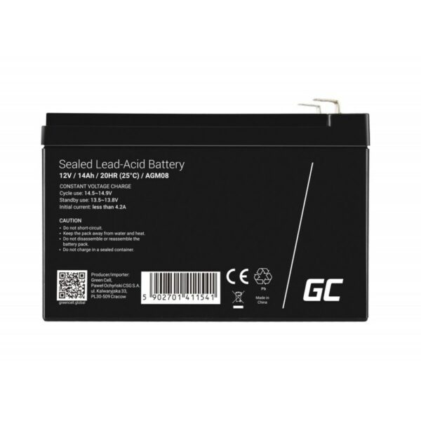 Batterie für Unterbrechungsfreies Stromversorgungssystem USV Green Cell AGM08 1400 mAh 12 V – Bild 2