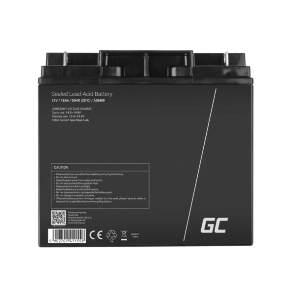 Batterie für Unterbrechungsfreies Stromversorgungssystem USV Green Cell AGM09 18000 mAh 12 V – Bild 8