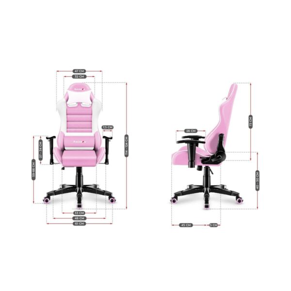 Gaming-Stuhl Huzaro HZ-Ranger 6.0 Pink Weiß – Bild 7