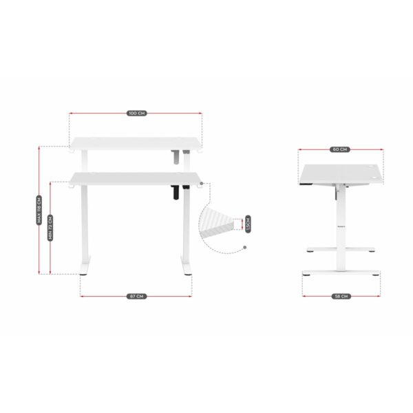Schreibtisch Huzaro HZ-Hero 7.9 White Weiß – Bild 2