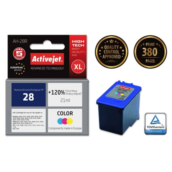 Original Tintenpatrone Activejet AH-28R Zyanblau/Magenta/Gelb – Bild 2