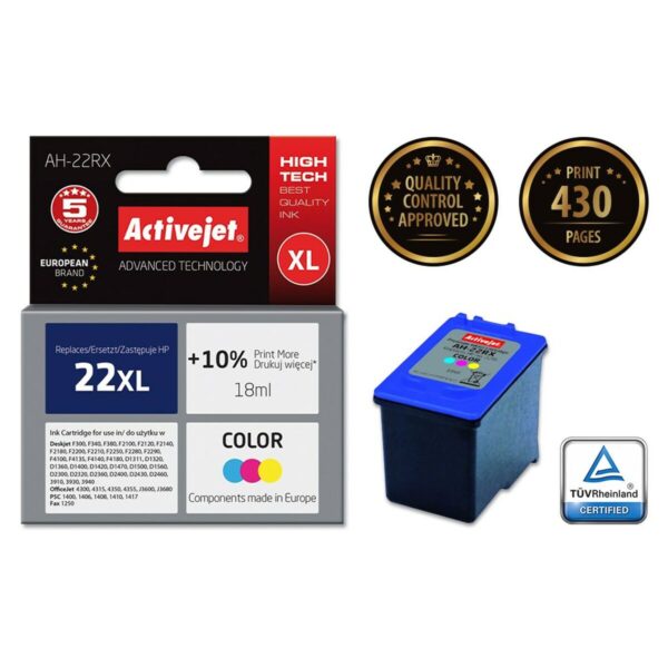 Original Tintenpatrone Activejet AH-22RX Zyanblau/Magenta/Gelb – Bild 2