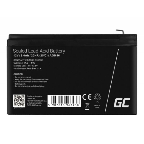Batterie für Unterbrechungsfreies Stromversorgungssystem USV Green Cell AGM46 8000 mAh 12 V – Bild 4