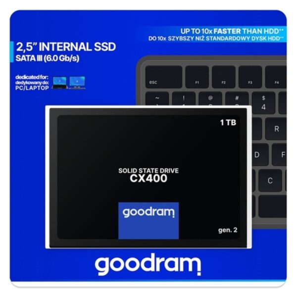 Festplatte GoodRam CX400 gen.2 SSD 1 TB SATA III 1,24 TB SSD – Bild 2
