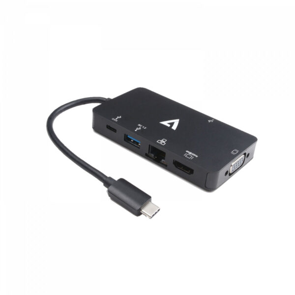 Hub USB V7 V7UC-U3CRJ45HDVG-BLK Schwarz – Bild 2