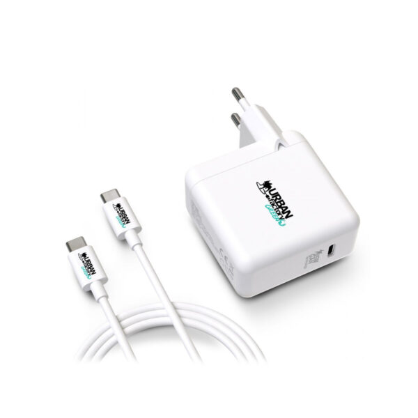 Wand-Ladegerät + USB-Kabel C Urban Factory GSC65UF Weiß – Bild 3