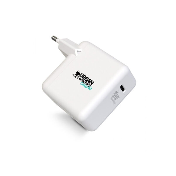 Wand-Ladegerät + USB-Kabel C Urban Factory GSC65UF Weiß – Bild 2