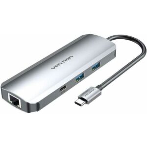 Hub USB Vention TOMHB 100 W Silberfarben