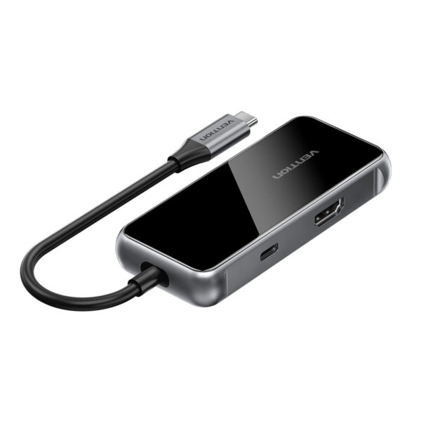 Hub USB Vention TFMHB Schwarz/Silberfarben – Bild 2