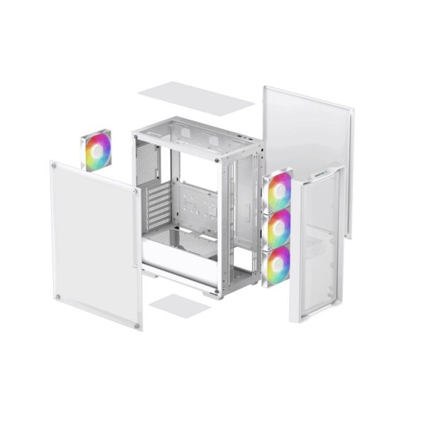 ATX Semi-Tower Gehäuse DEEPCOOL R-CC560-WHAMA4-G-2 Weiß Bunt – Bild 3