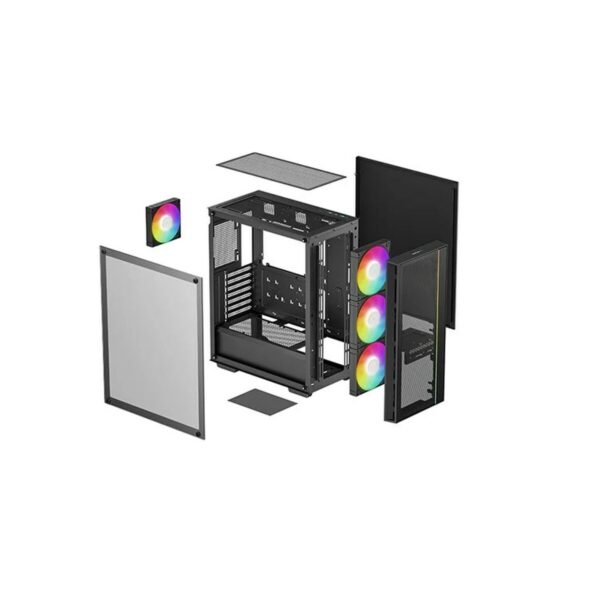 ATX Semi-Tower Gehäuse DEEPCOOL R-MATREXX55-BCAGA4-G-4 Schwarz – Bild 4
