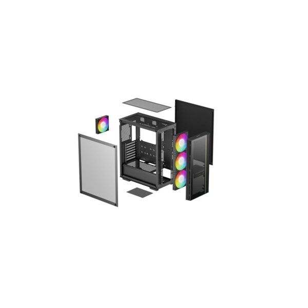 ATX Semi-Tower Gehäuse DEEPCOOL MATREXX55 V4 C Schwarz – Bild 7