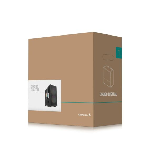 ATX Semi-Tower Gehäuse DEEPCOOL CH360 Schwarz Bunt – Bild 8