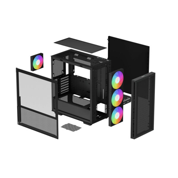 ATX Semi-Tower Gehäuse DEEPCOOL R-CH560-BKAPE4-G-1 Schwarz Bunt – Bild 7