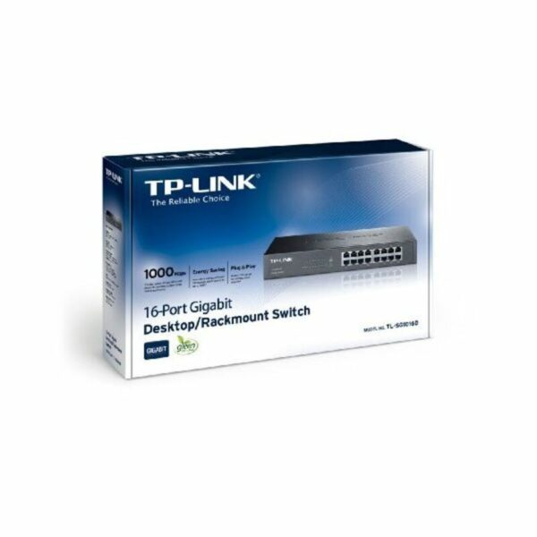 Schalter für das Netz mit Schaltschrank TP-Link TL-SG1016D 32 Gbps – Bild 3
