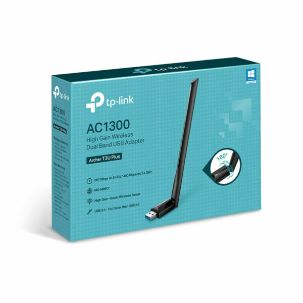 USB-WLAN-Adapter TP-Link Archer T3U Plus AC1300 867 Mbit/s Schwarz – Bild 2