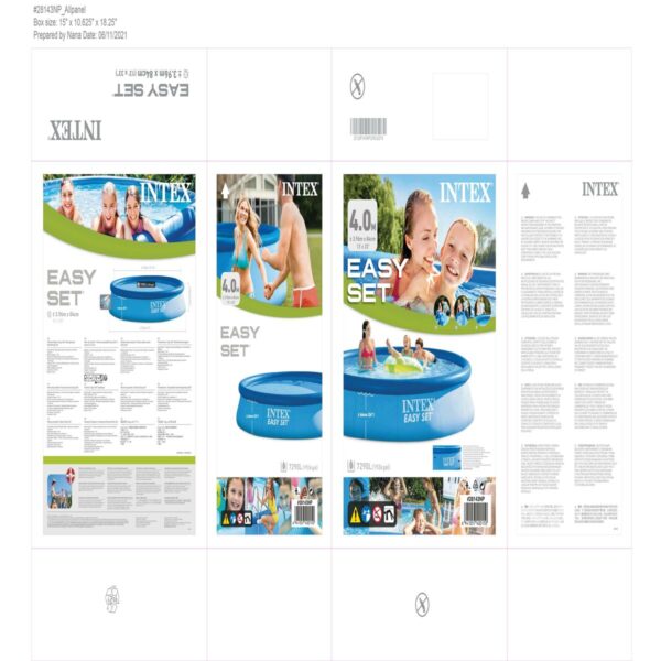 Aufblasbarer Pool Intex 396 x 84 x 396 cm 7290 l – Bild 2