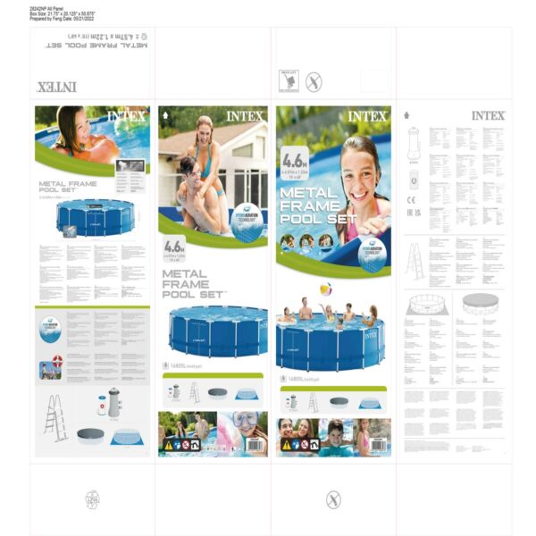 Schwimmbad Abnehmbar Intex 28242 457 x 122 x 457 cm – Bild 2