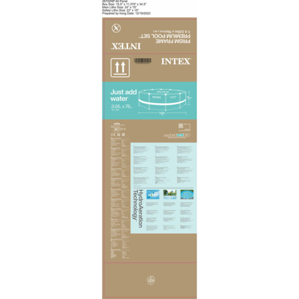 Schwimmbad Abnehmbar Intex Prism Frame 26702NP 305 x 76 x 305 cm – Bild 6