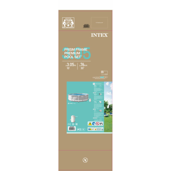 Schwimmbad Abnehmbar Intex Prism Frame 26702NP 305 x 76 x 305 cm – Bild 8