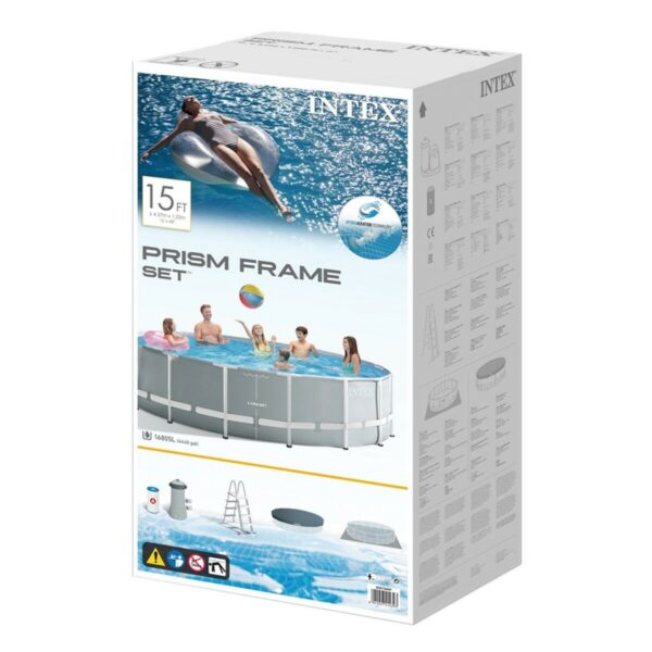 Schwimmbad Abnehmbar Intex 26726GN 457 x 122 x 457 cm – Bild 7
